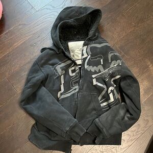 Y2k Furr lined Fox Racing Jacket